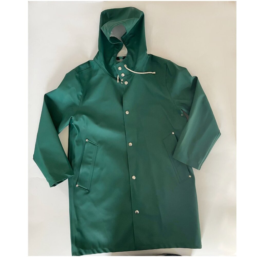 Stutterheim Raincoat, Green, Size Small